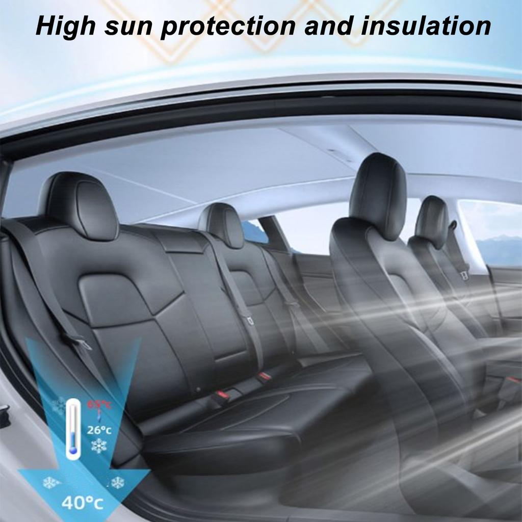 Для Tesla Model Y модернизированный солнцезащитный козырек на крышу автомобиля, теплоизоляция, защита от ультрафиолета, раздельные аксессуары с сумкой для хранения