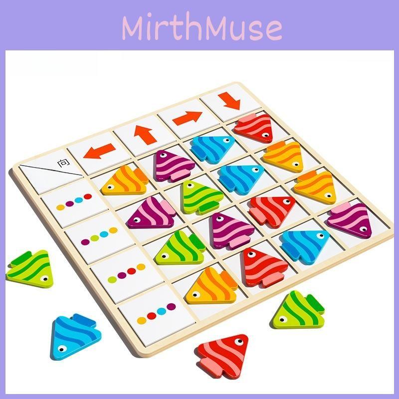Fish Wooden Matching Toy Children Logic Skills Early Education Game Interactive