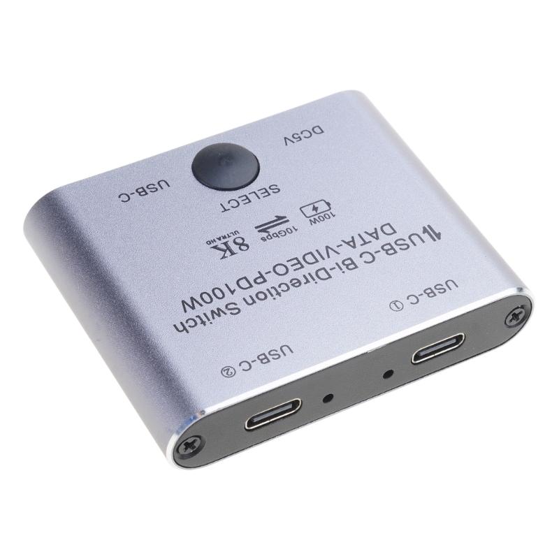BiDirectional USB C Switcher USB C KVM Switches for 8K@60Hz/4K@144Hz 1080P@165Hz Video Transfer 100W Charging Capability