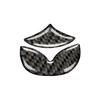 For Mazda 3 AXELA 2020-2023 Car Steering Wheel Panel Cover Logo Decorative Sticker Automotive Interior Accessories Carbon Fiber