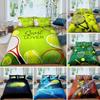 Tennis Ball Sports Game Themed Racket Ball Bedding Set Single Twin Double Queen King Cal King Size Bed Linen Set