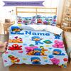 3Pcs Custom Name Pocoyo Bedding Set Duvet Cover Closure Includes 1Duvet Cover 2Pillowcases Soft And Comfortable For All Seasons