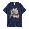 Ретро футболка Epcot Drink Around The World Tour с длинным или коротким рукавом винтажная стирка уличная одежда дышащая удобная