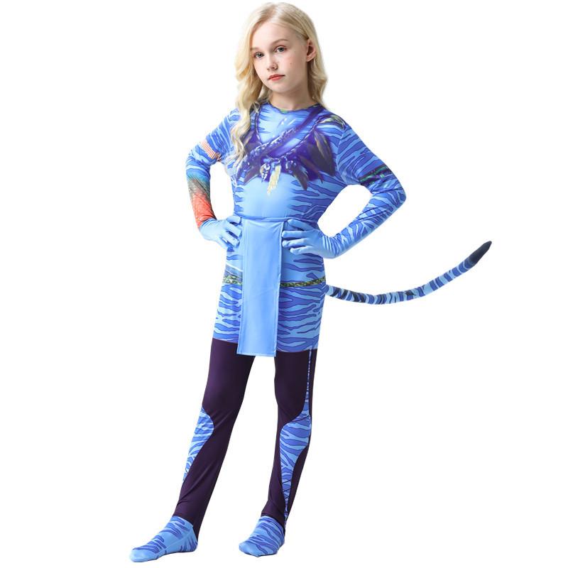 Halloween avatar 3 new cosplay tights adult cosplay costume children's onesie girls