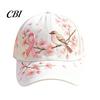 Women Baseball Hat with Rhinestone Bow, Embroidered Bees Butterflies Pattern Sun Casual Outdoor Hat, Adjustable Metal Buckle Sport for All-Season Wear
