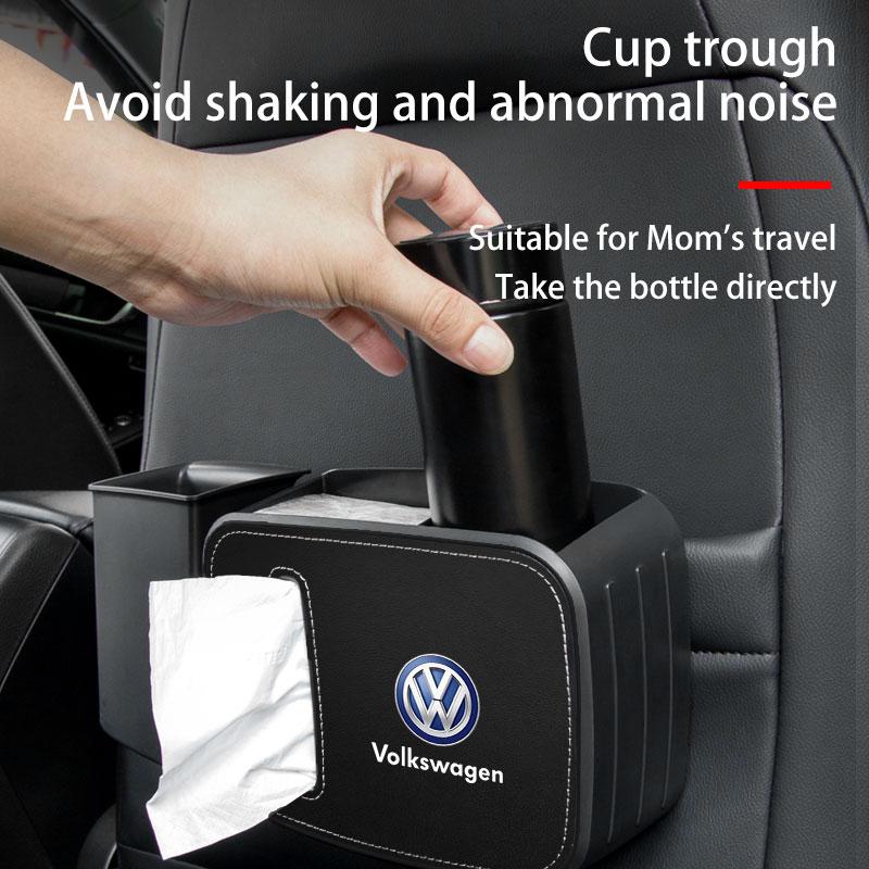 Car Seat Trash Can with Paper Box Pressing Type Trash Car Accessories For Volkswagen Bora 1J2 1K2 16