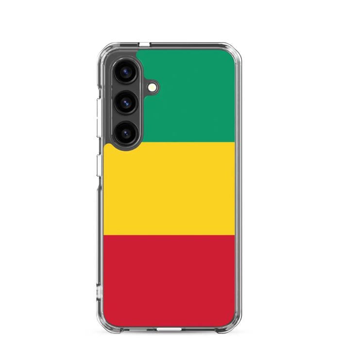 Coque Téléphone – Drapeau de la Guinée – Compatible Samsung Galaxy S24 Plus – Étui Souple – Résistant et Antichoc – Pixelforma