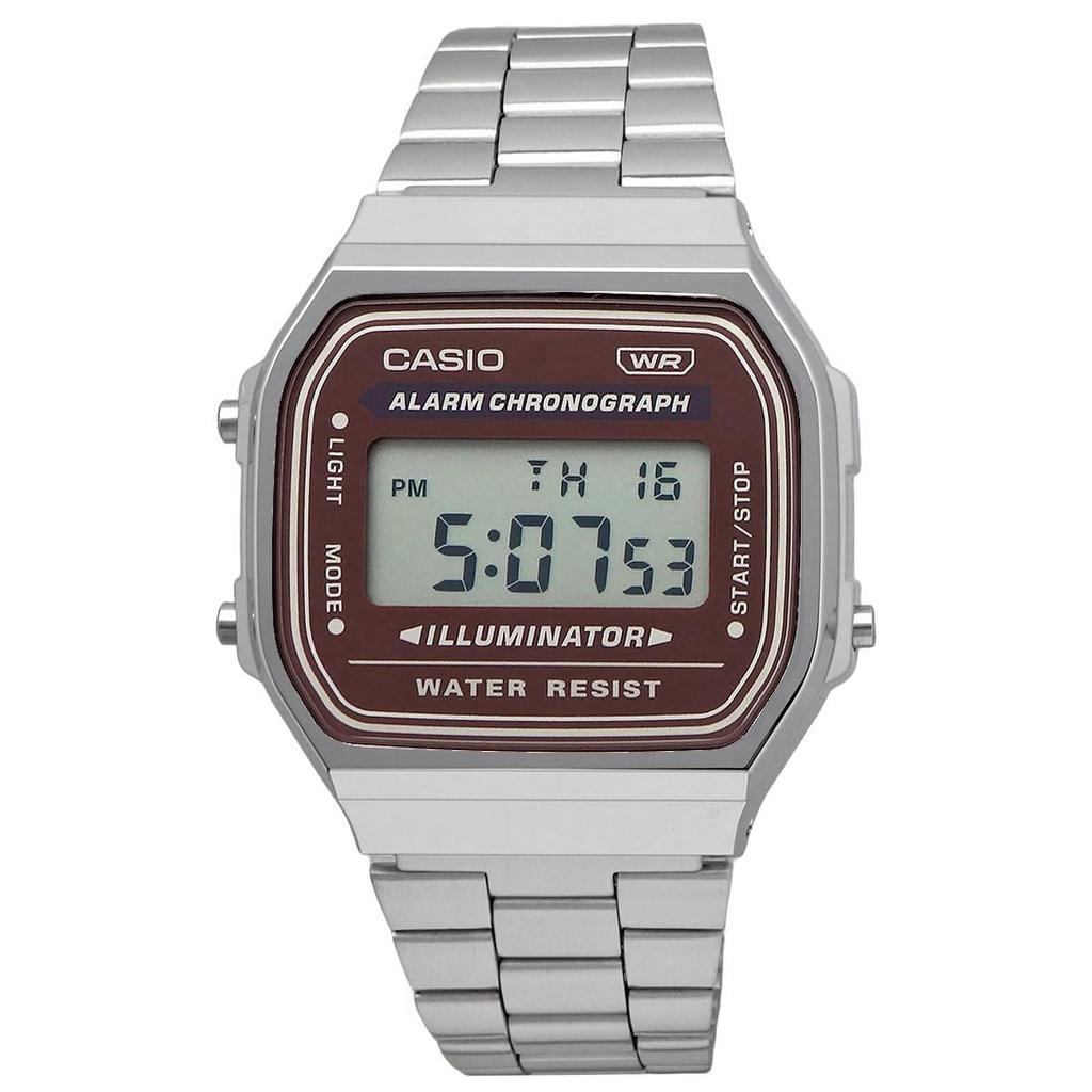 Casio Цифровые часы Винтажная серия Серебристый x Коричневый Зарубежная модель [Casio] A168WA-5AY Мужские, Женские, Детские