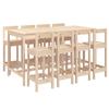 VidaXL 9-piece Garden Bar Set Solid Pine Wood, Bar Set, Furniture Set, Outdoor Bar Set, 3154770