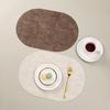 Leather Placemats Dinner Table Mat Heat Resistant Washable Insulation Coffee Mats Kitchen Place Mats Waterproof Washable