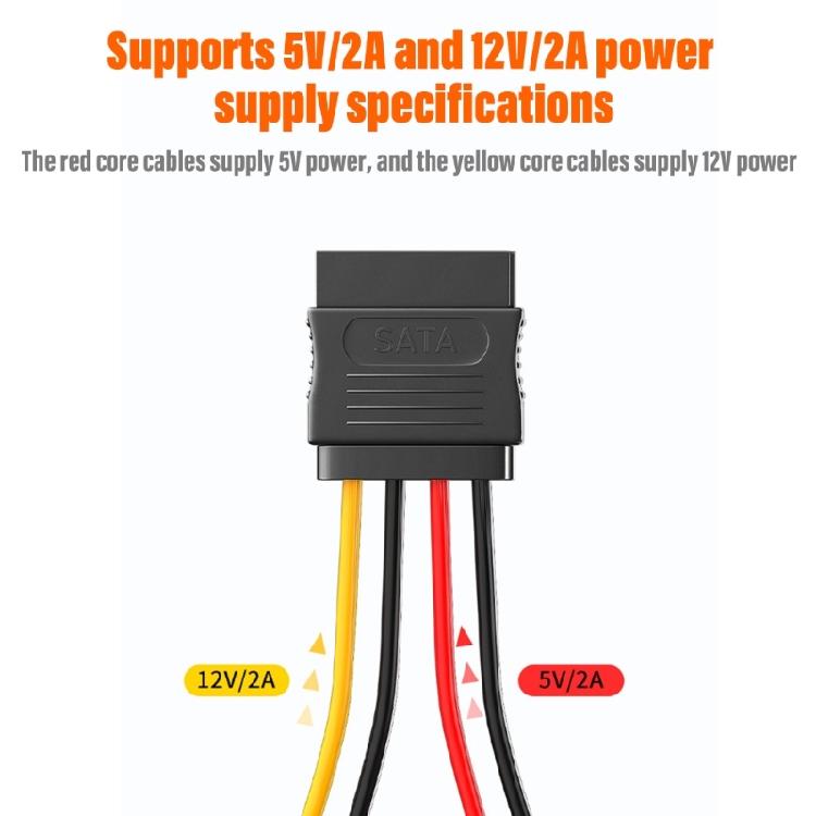 К IDE Power Cable 4 Pin на 15 Pin Power Cable 15 Pin Male на Female Cable Y-Cable Adapter