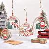 Christmas Pendants Decorations Wooden Pendants Christmas Hollowed-out Old Man Hang Out Christmas Decorations
