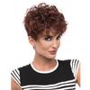 Classic Short Curly Wig Wine Red Brown Mixed Color Hair Synthetic Natural For Women Cosplay Daily Use Heat Resistant Wigs