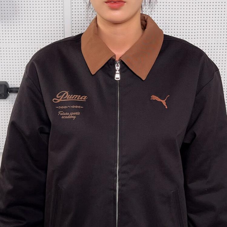 Puma Теплая Повседневная Хлопковая Куртка Поло для Занятий Спортом на Открытом Воздухе Унисекс куртки 635723-01