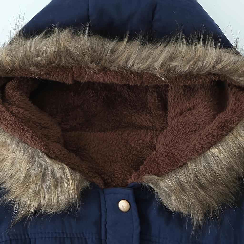 Зимняя теплая женская парка средней длины, куртка, регулируемая кулиска на талии, капюшон, повседневное однотонное пальто