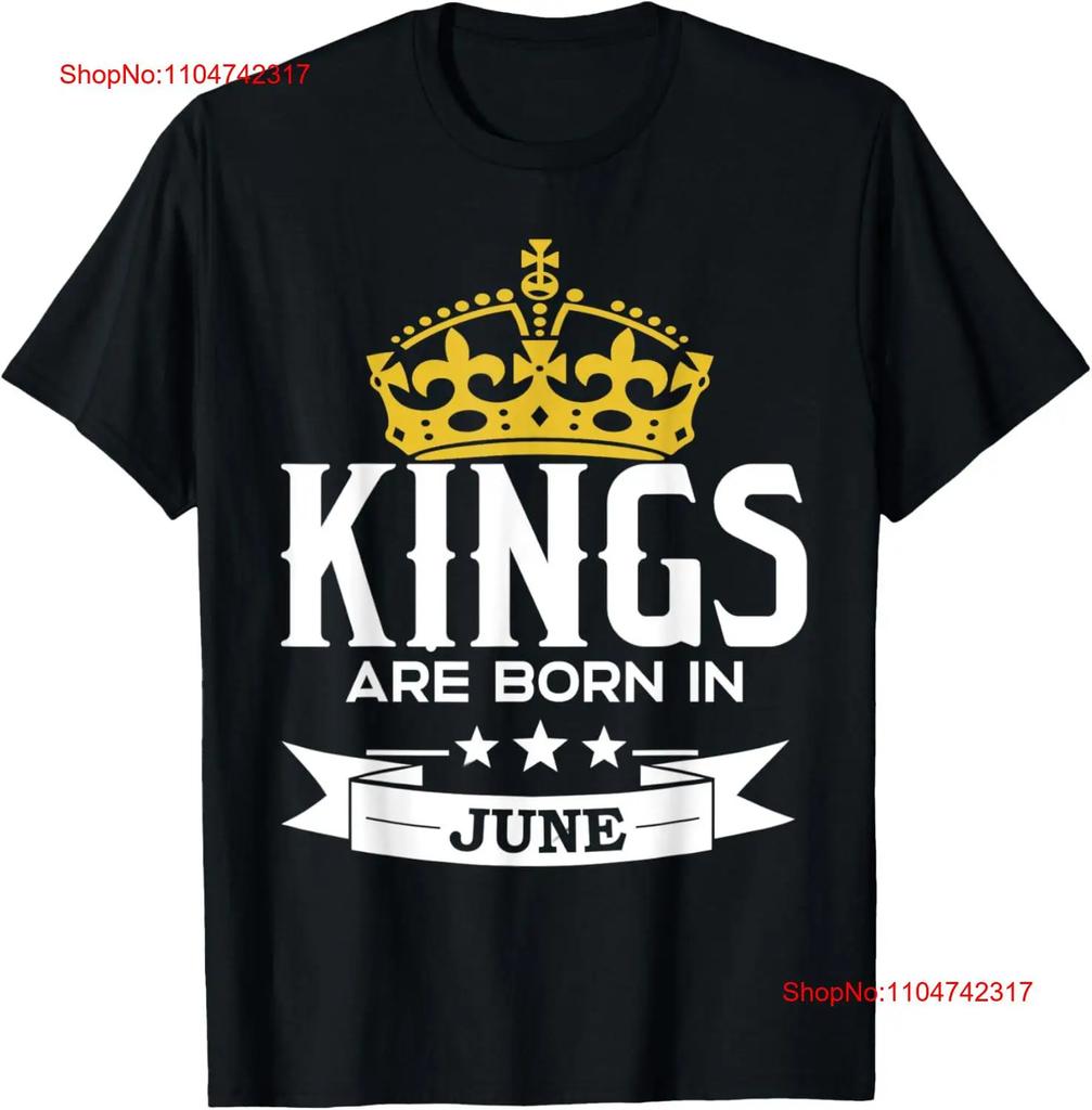 Kings Are Born In June Funny Birthday Unisex GifT T Shirt vintage Washed Casual Stretched fashion Slightly streetwear