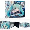 Anime Hatsune Miku PU Leather Wallets Kawaii Short Purse Wallet Po Card Holder Cartoon Virtual Singer Manga Coin Purse Gifts