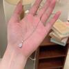 Zircon water drop pendant, women's exquisite and small beauty tears necklace, niche design, collarbone chain, high-end and exquisite