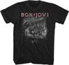 Футболка Bon Jovi Slippery When Wet Альбомный Тур Новая Лицензионная 100% Черный Хлопок Унисекс Футболка - Мужская Летняя Хлопковая Футболка с Принтом