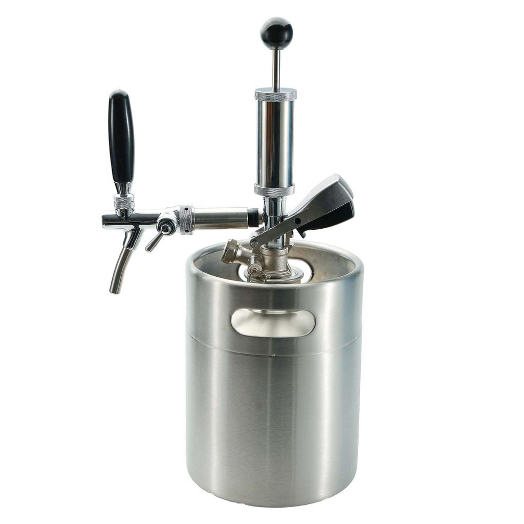 Mini Keg 5L/128OZ with Type S/D Spear Single Wall Portable Works Craft Beverage Kombucha Nitro Coffee Seltzer