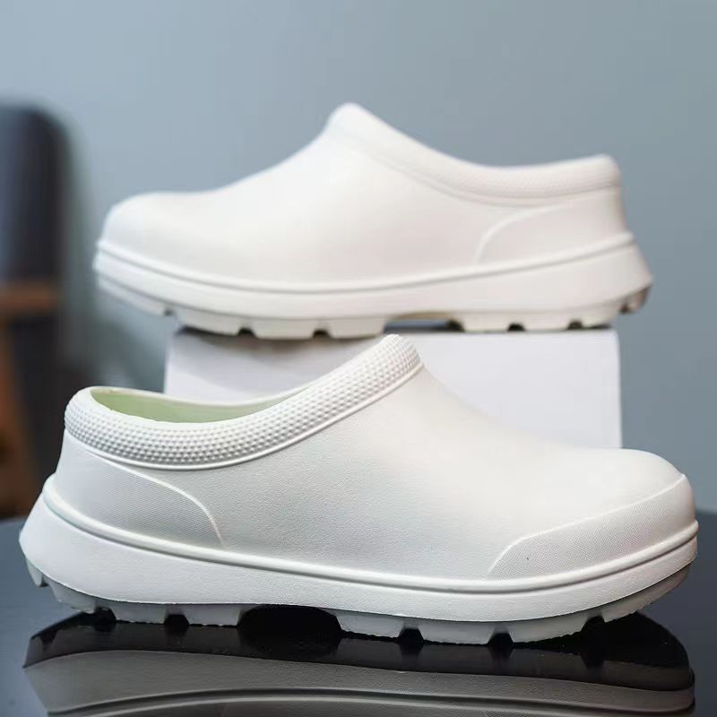 Кухонная обувь мужская садовые клоги уличная повседневная водонепроницаемая дождевая ресторанная рабочая обувь маслостойкая обувь шеф-повара