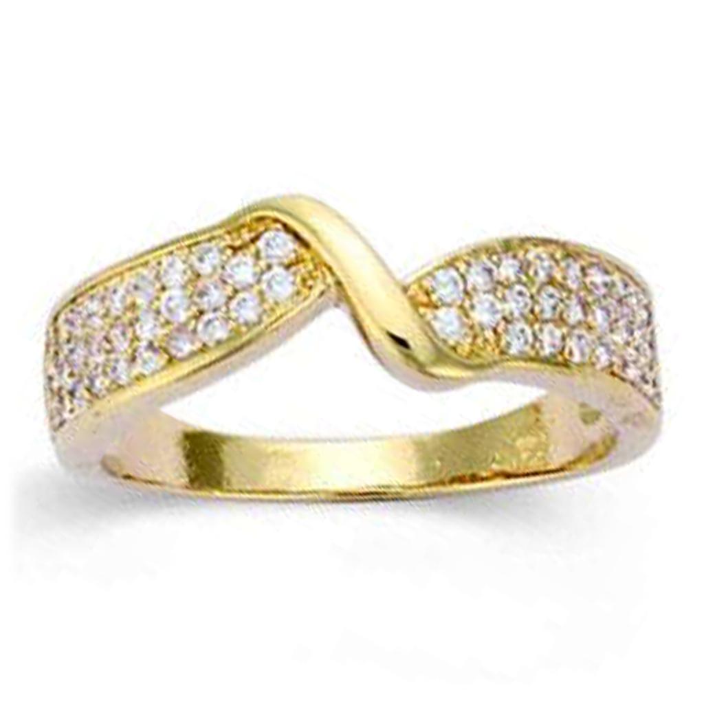 Gold Plated Ring 'Sissi' White Gold - 4 Mm