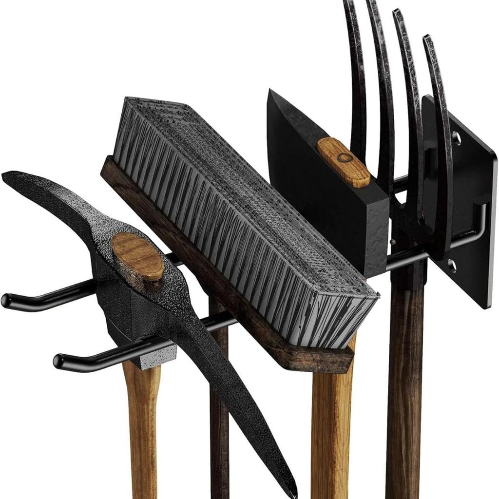 Metal Wall Mount Garage Hooks for Garden Tools, Chairs, Hoses, Bulk Items, Ropes, Hovels, Rakes, Brooms, Mop, Spade Garage Space Saving Storage,2pcs