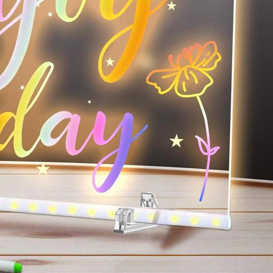 Доска для рисования с 7 ручками, многоразовая блокнот для заметок, акриловая стена