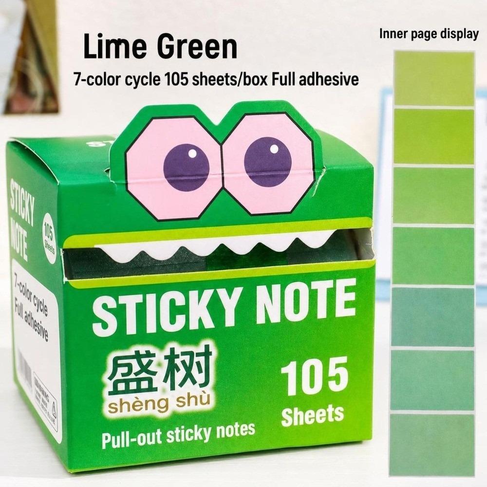 Waterproof Transparent Sticky Notes Gradient Color Memo Notes For Student Stationery