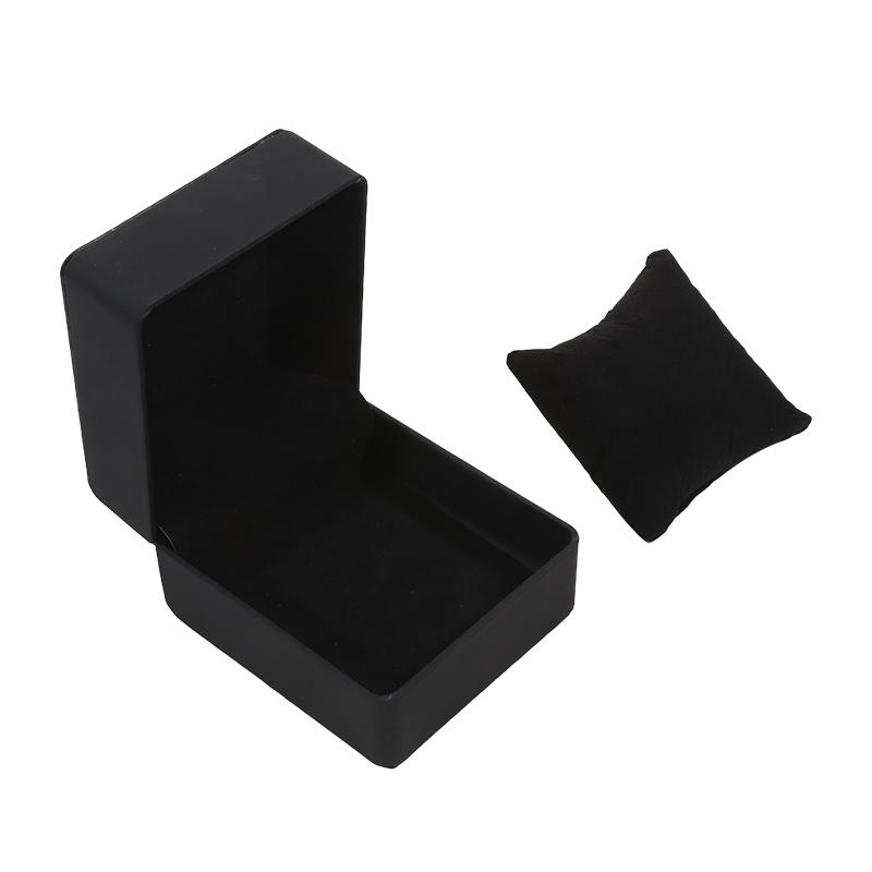 Черная подарочная коробка для одних часов с подушечкой, органайзер-витрина для наручных часов из ПУ кожи для мужчин, откидная крышка из ПУ кожи для часов