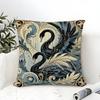 Elegant swan and bird animal prints Pillow Case linen pillow case sofa home decor cushion cover cushion cove