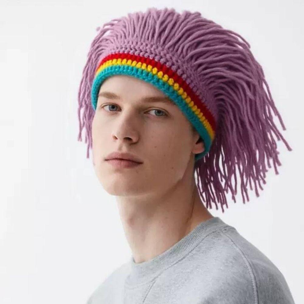 Synthetic Hair Reggae Dreadlocks Knitted Hat Thick Africa Roots Wig Dreadlocks Wig Halloween Party