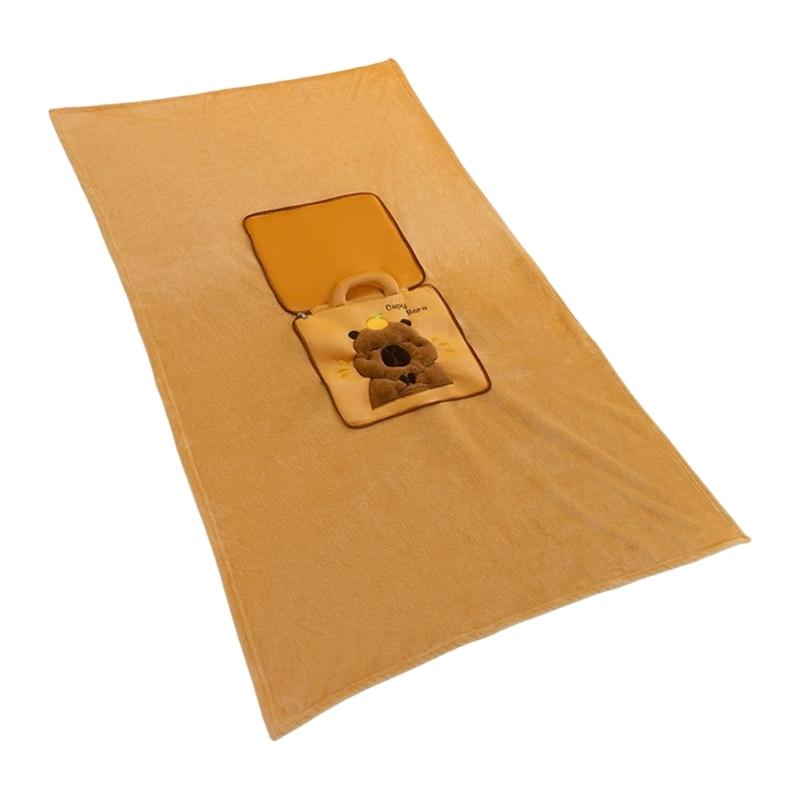 Capybaras Pillow Quilts Double-use Cushions Spring and Summer Office Naping Pillow Gift Cushions Folding Air Conditioning