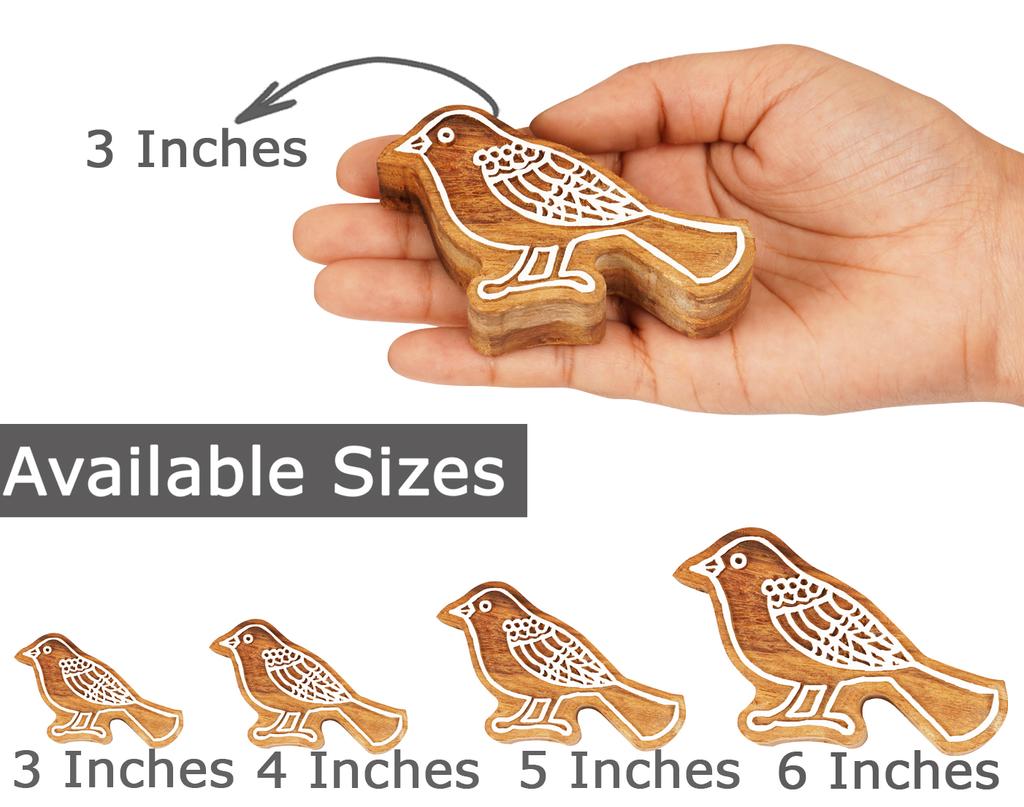 IBA Indianbeautifulart Текстильный печатный блок птица ручная резьба деревянный штамп дерево