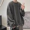 Парная худи с вафлями: Модная куртка весна-осень, стиль Гонконга, мужской топ с круглым вырезом