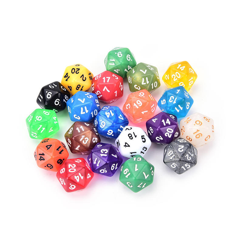 1шт D20 игровые кости двадцатигранные кубики номер 1-20 для ролевой игры