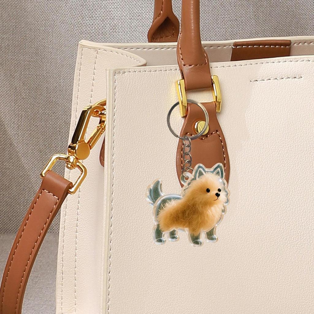 Dog Hair Storage Pendant Keychain Transparent Dog Fur Collector Pendant Souvenir Collection Gift Bag Decoration Keychain Jewelry