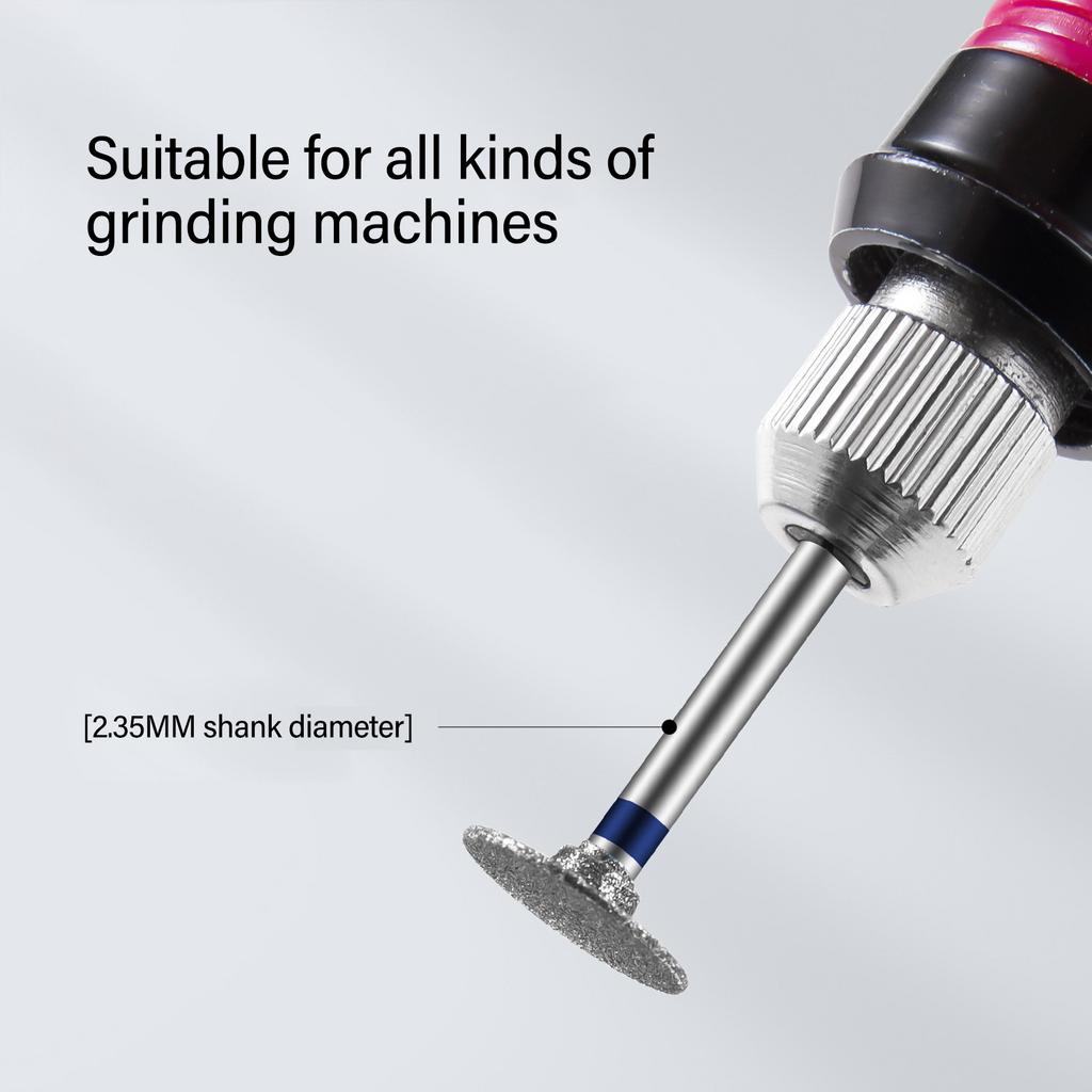 Фрезы для ногтей Многофункциональные фрезы для ногтевого искусства T-образные Трапециевидные Дискообразные фрезы для ногтей Инструмент для нейл-арта