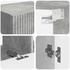 TV Wall Shelf Set Wall Mounted 6 pcs Concrete Grey