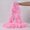 DIY Pink Turkey Feather Boa 2 Meter 40g 60g 90g Fluffy Chandelle Feathers for Carnival Party Dress Clothes Costume Scarf Shawl