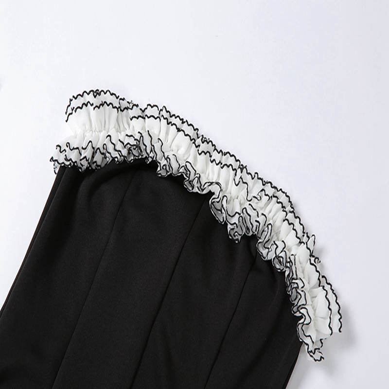 Женское летнее короткое женское тонкое вечерние мини-платье без бретелек со съедобным деревом, грибком и вырезом на шее