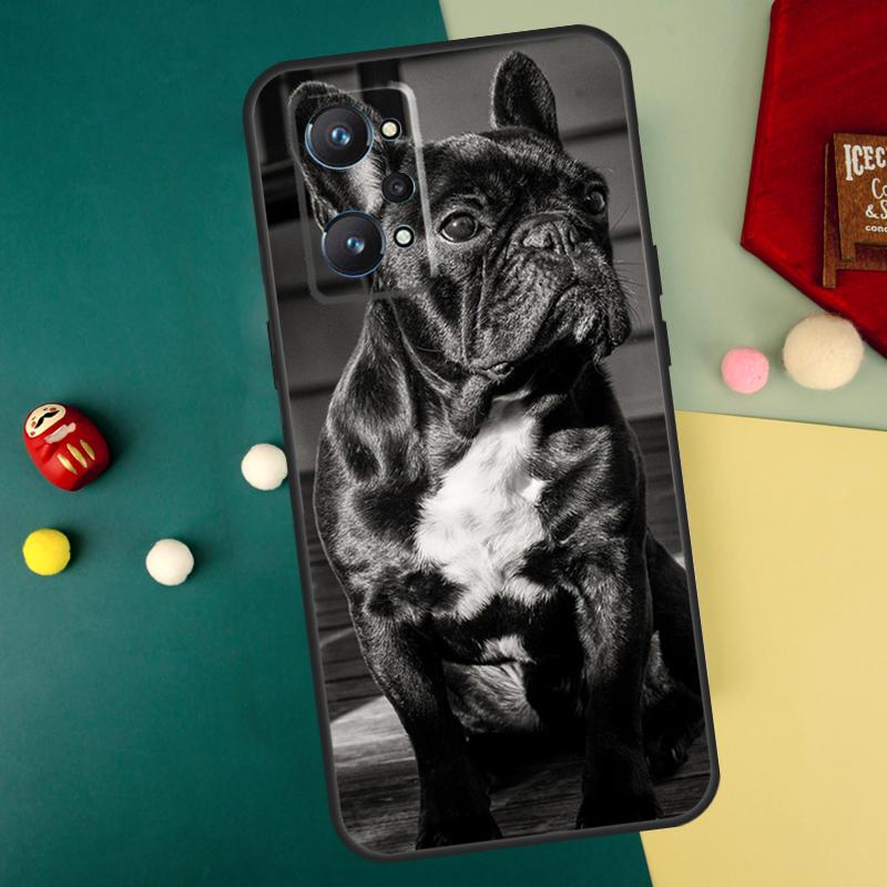 Французский бульдог Собака Для Realme 12 11 Pro Plus 9 10 GT5 GT3 GT Neo5 C35 C31 C30 C33 C51 C53 C55 C25s C21Y Чехол