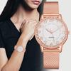 Luminous Rhinestone Ladies Quartz Watch with Mesh Band - Fashion Trend