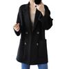 Леди пальто с отложным воротником, термостойкий воротник с длинными рукавами, женское пальто, женская одежда