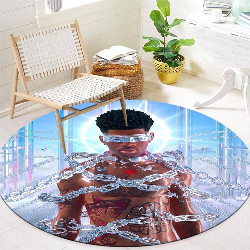 LilNasX Round Area Rug,Carpet Rug for Living Room Bedroom Sofa Playroom Decor,Non-slip Floor Mat