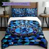 3pcs Duvet Cover Set (1*Duvet Cover + 2*Pillowcase, Without Core),football club F.C Print Bedding Set, Bedroom Decor, All‑Season, Birthday Gift