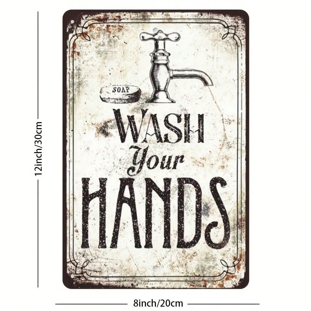 Vintage Tin Sign Wall Art Retro Farmhouse Kitchen Decor 8x12 Inches