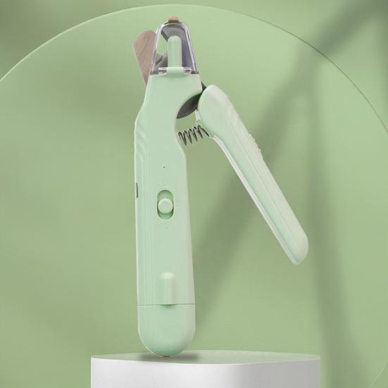 Pet Nail Trimmer with LED Light Rechargeable 2-in-1 Nail Clipper And Grinder Pet Clipper with Splash Guard for Dogs Cats Rabbits