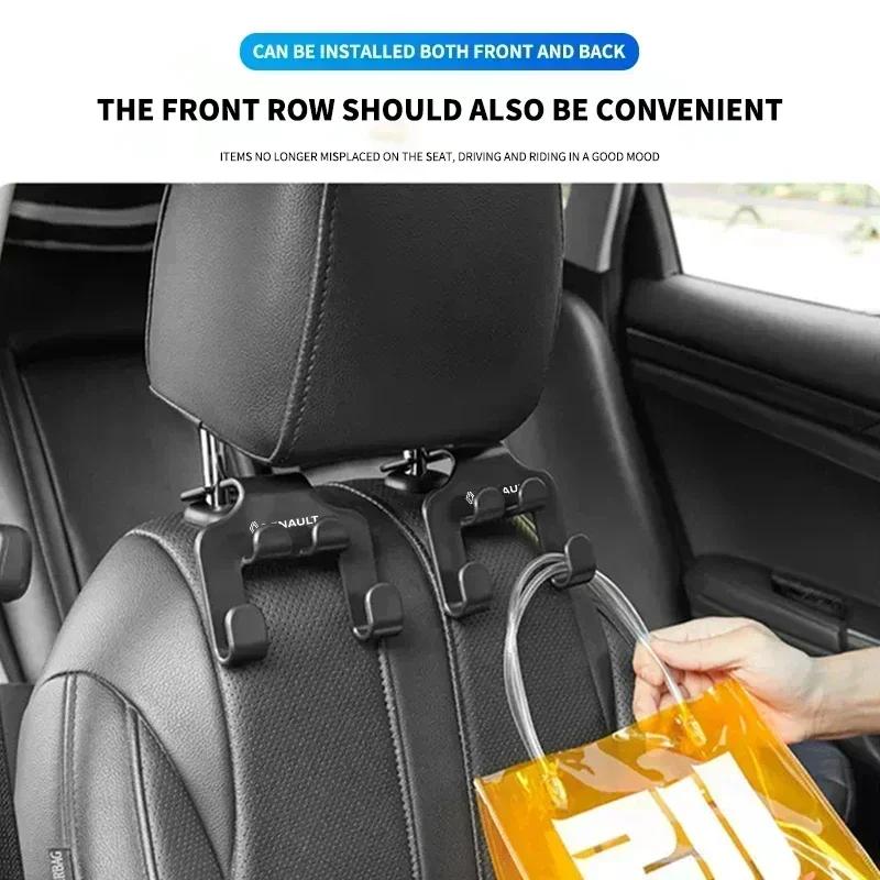 1/2pcs Multifunctional Car Seat Back Double Head Hook For Renault DACIA Logan Scenic Loguna Kadjar Twingo Auto AccessoriesY