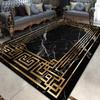 Light Luxury Black Gold Carpets for Living Room Non-slip kitchen floor carpet Modern Large Area Rugs Lounge Rug Washable Mat